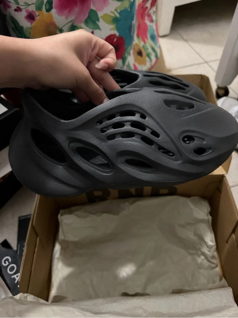 Men's Black Yeezy Foam Runners